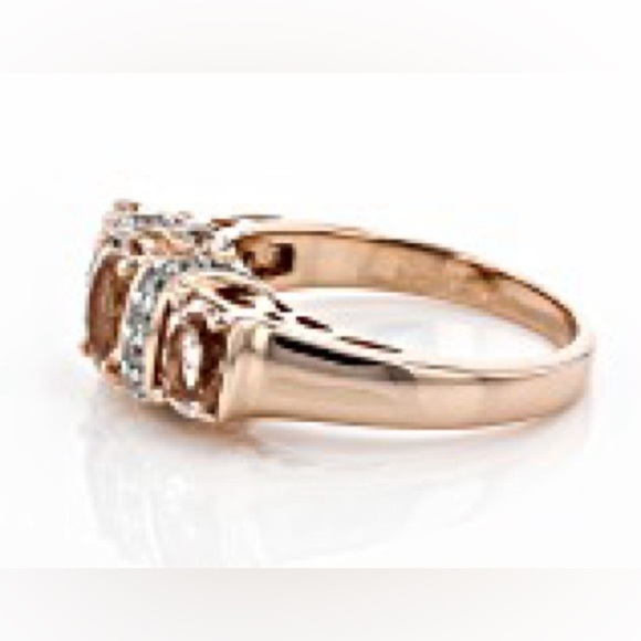 Peach morganite 18k rose gold over silver ring 1.63ctw size 6 - Picture 3 of 10